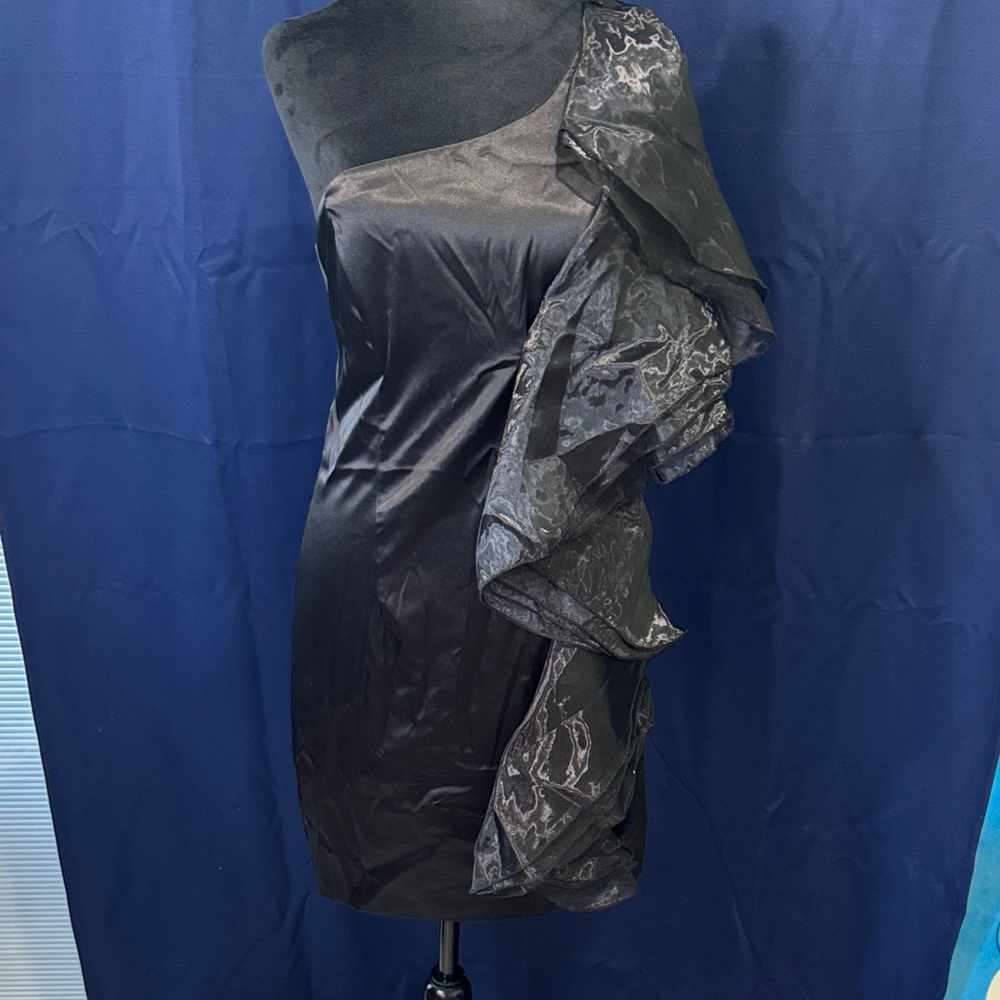 B Darlin Elegant Black One-Shoulder Dress